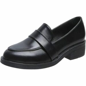 Ladies Leather Low Heel Office Shoes