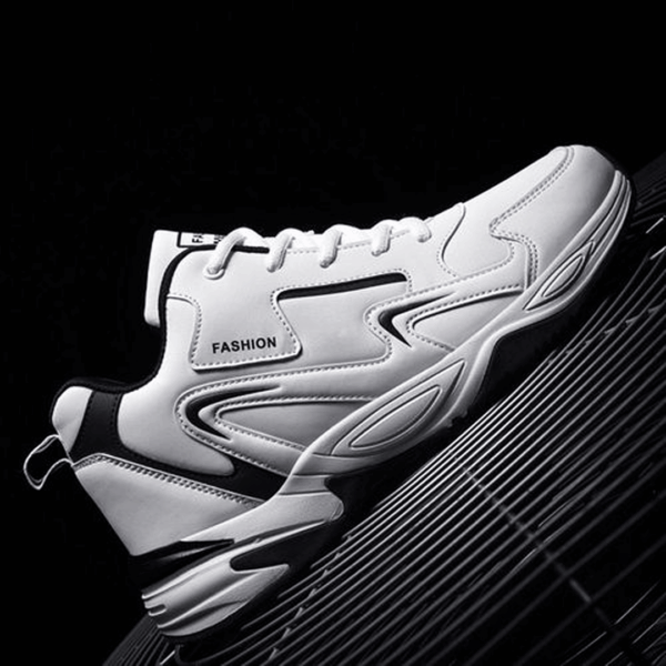 Leather Upper High Top Men's Shoes